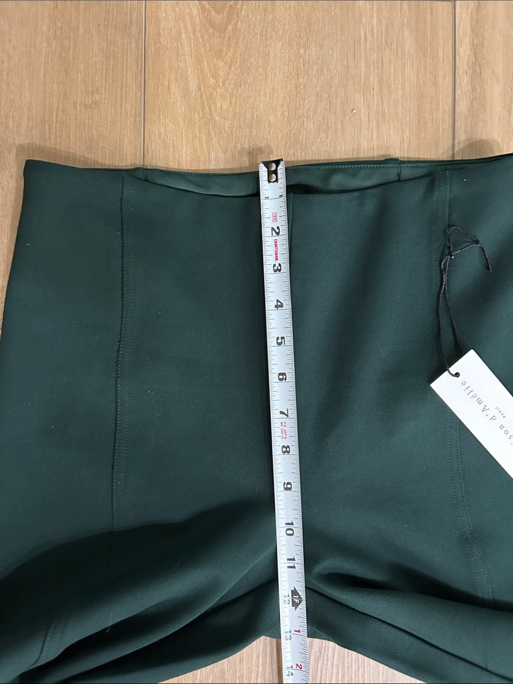 NWT - MAISON D’ AMÉLIE Ponte Pants in Forest Green - Picture 7 of 9